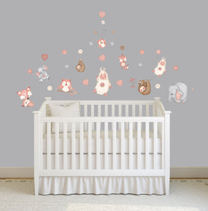Blush Button Buddies Wall Decals
