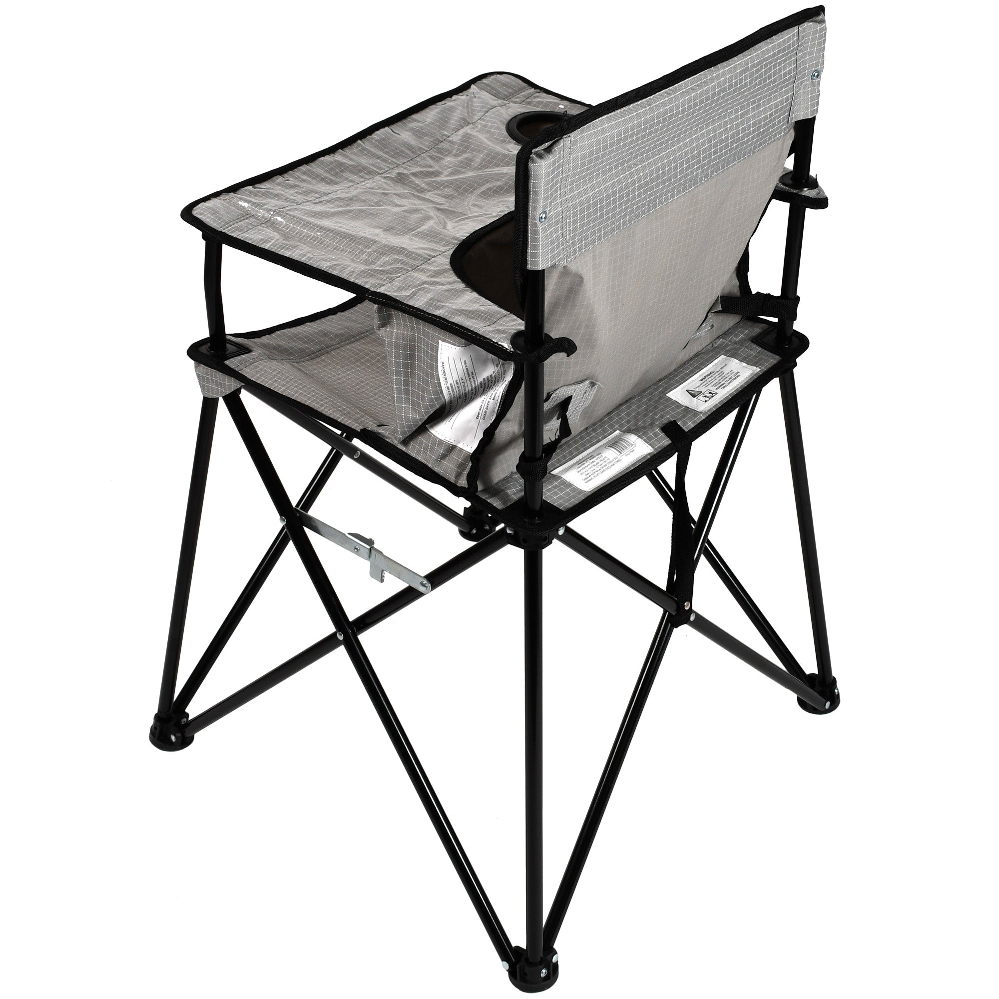 Ciao! Baby® High Chair, Dove Grey Check Borders Unlimited