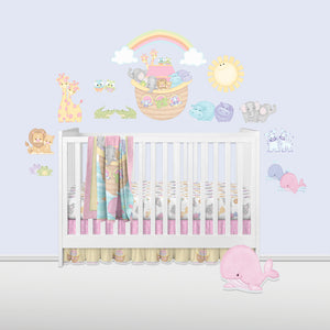 Noah's Pastel Pairs (Pink) Wall Decals