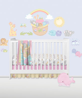 Noah's Pastel Pairs (Pink) Wall Decals