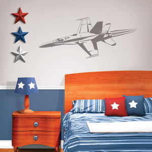 Camo Fighter Jet Sudden Shadow Wall Decal