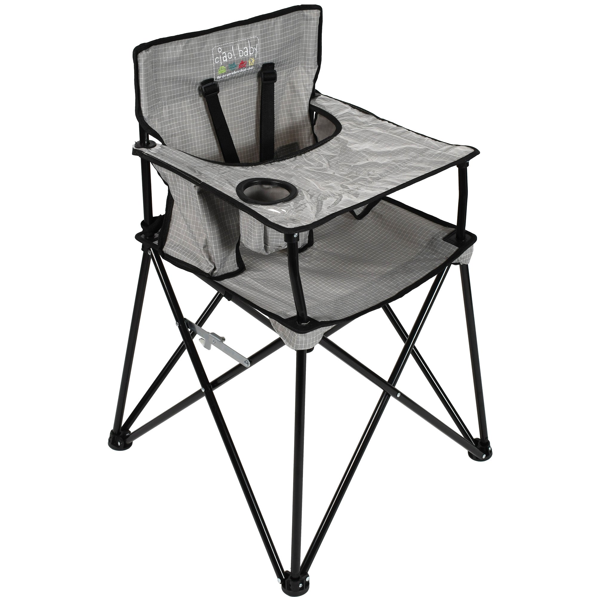 Ciao! Baby® High Chair, Dove Grey Check
